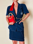 Tailleur in cotone blu “Fendi”