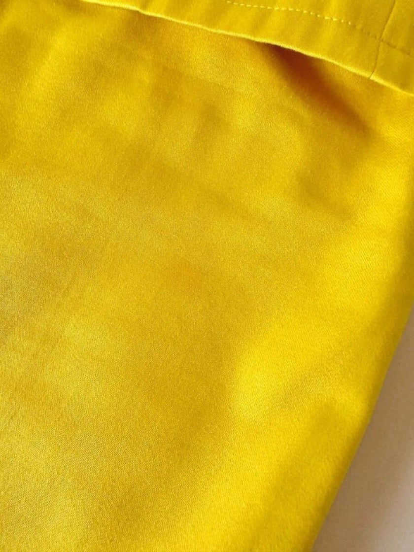 Tailleur in cotone giallo “Yves Saint Laurent”