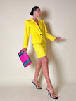 Tailleur in cotone giallo “Yves Saint Laurent”