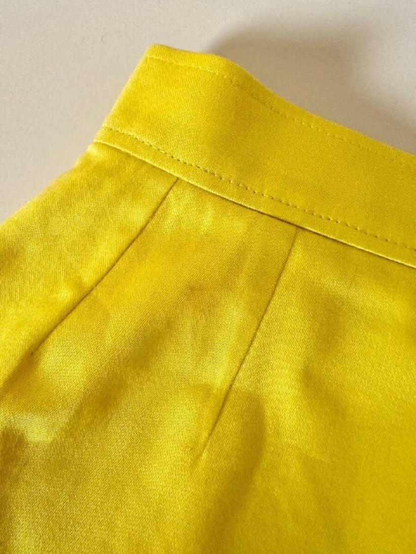Tailleur in cotone giallo “Yves Saint Laurent”