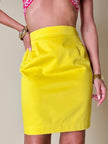 Tailleur in cotone giallo “Yves Saint Laurent”