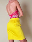 Tailleur in cotone giallo “Yves Saint Laurent”