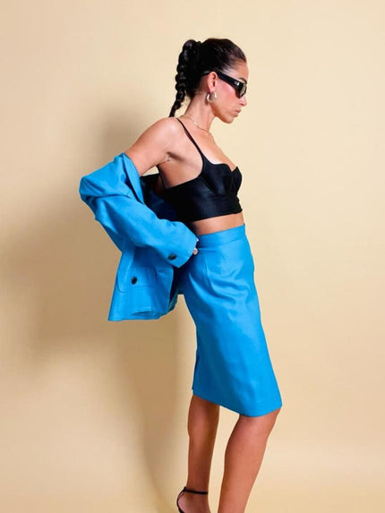 Tailleur turchese 