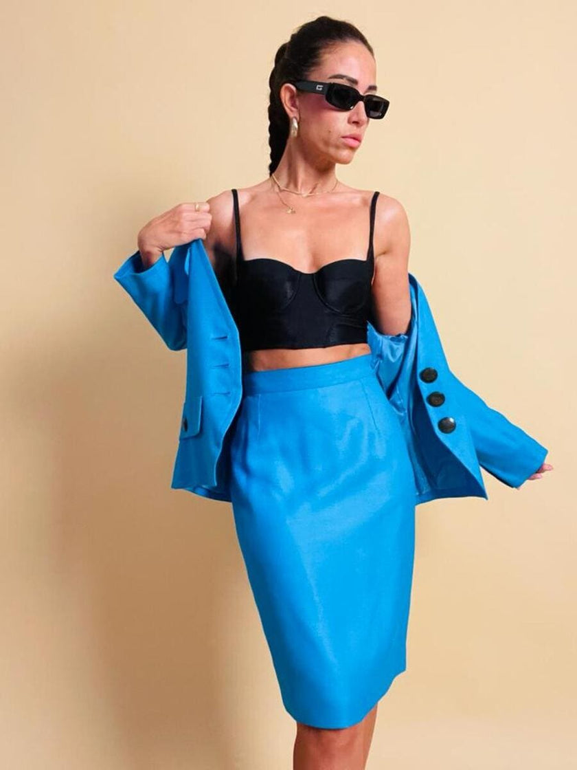 Tailleur turchese 