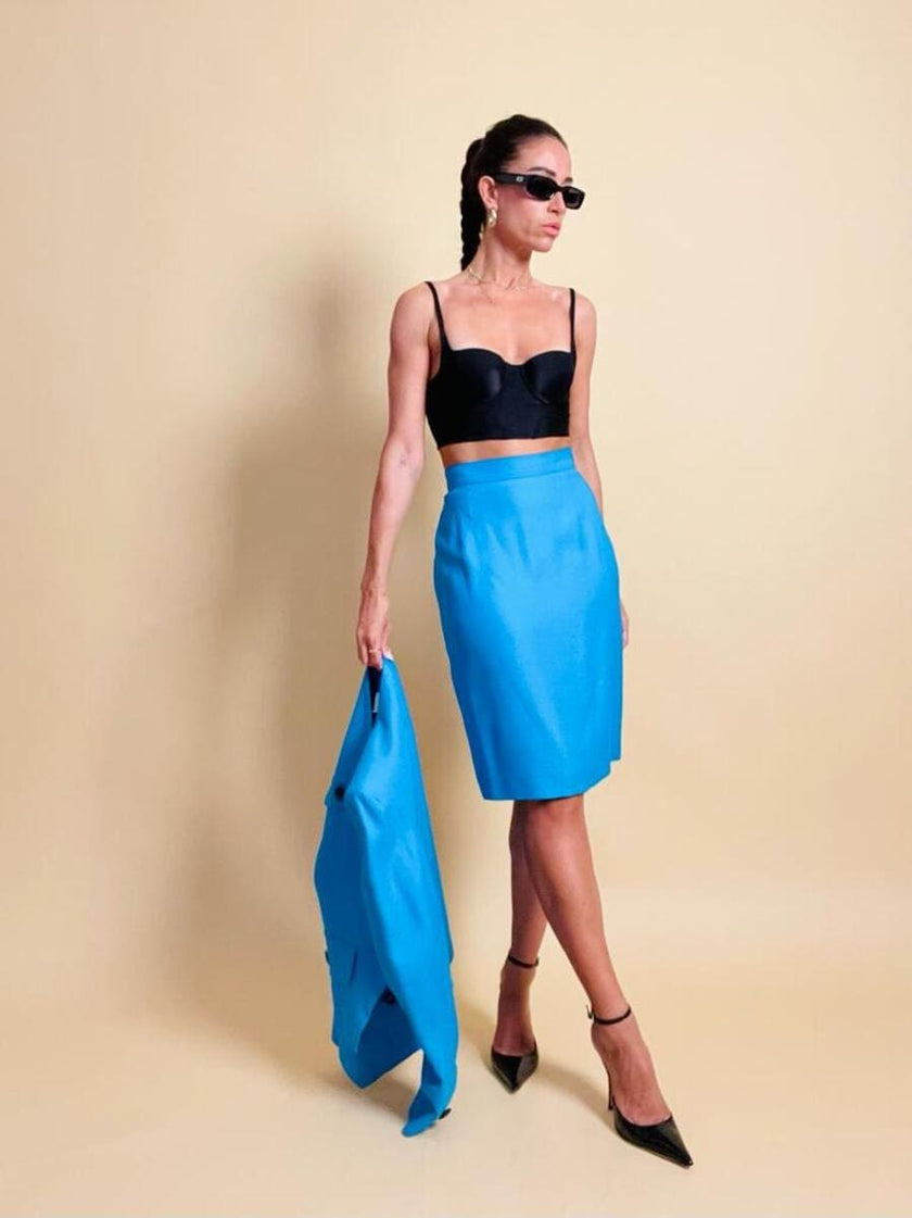 Tailleur turchese 