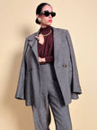 Tailleur sartoriale in lana boutonné