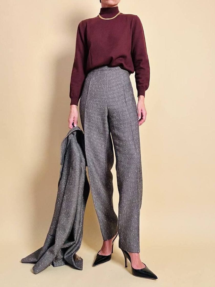 Tailleur sartoriale in lana boutonné
