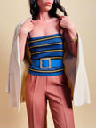 Top in Lurex a righe multicolor