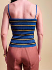 Top in Lurex a righe multicolor