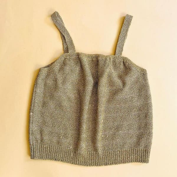 Top in lurex oro