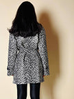 Trench leopardato in ecopelle black and white “Fendissime”