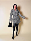 Trench leopardato in ecopelle black and white “Fendissime”