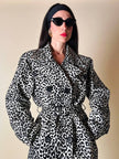 Trench leopardato in ecopelle black and white “Fendissime”