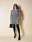 Trench leopardato in ecopelle black and white “Fendissime”