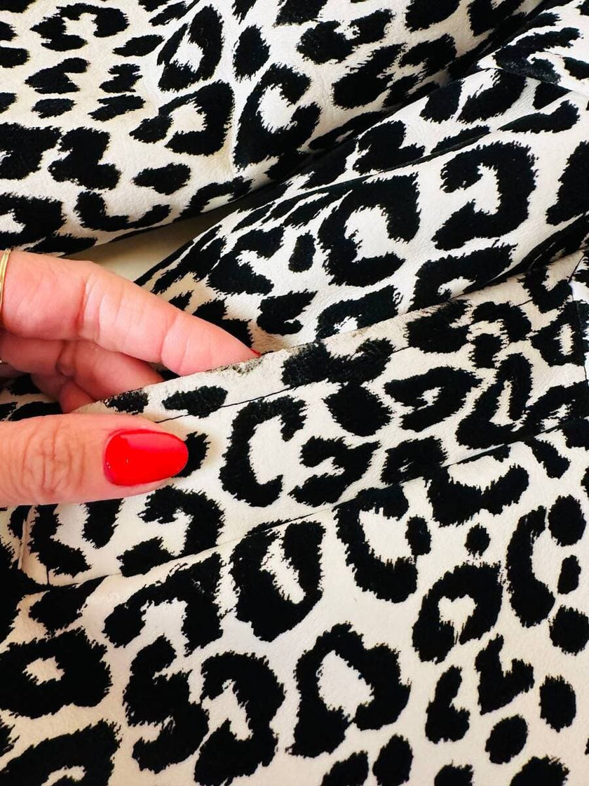 Trench leopardato in ecopelle black and white “Fendissime”