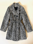 Trench leopardato in ecopelle black and white “Fendissime”
