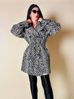 Trench leopardato in ecopelle black and white “Fendissime”