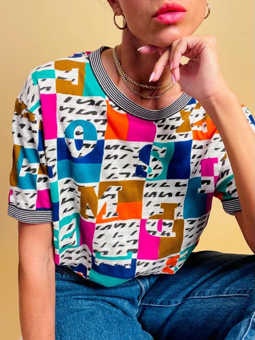 T-shirt color block 