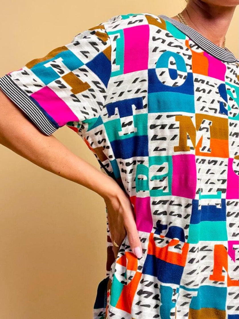 T-shirt color block 