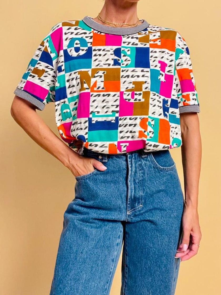 T-shirt color block 