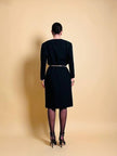 Petite robe noire avec boutons bijoux « Yves Saint Laurent »