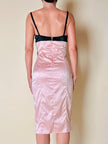 Tubino in raso Jacquard rosa con motivi floreali “Dolce & Gabbana”