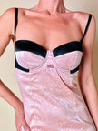 Tubino in raso Jacquard rosa con motivi floreali “Dolce & Gabbana”