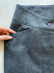 Wrap skirt in lana grigia