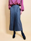 Wrap skirt in lana grigia