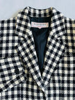 Blazer a scacchi bianchi e neri Yves Saint Laurent
