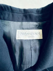 Blazer blu con bottoni in metallo oro Yves Saint Laurent