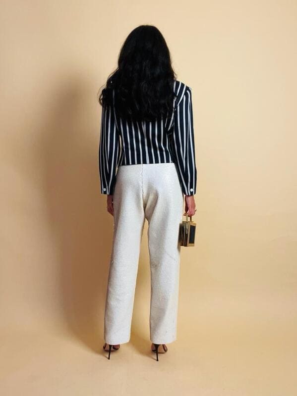 Iconico blazer gessato Yves Saint Laurent