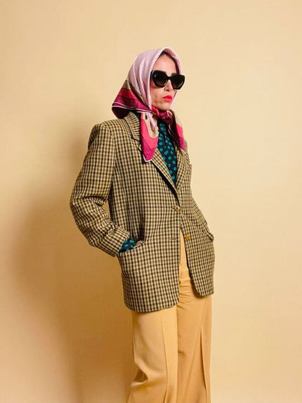 Blazer Max Mara Week End in lana fantasia check