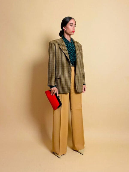 Blazer Max Mara Week End in lana fantasia check