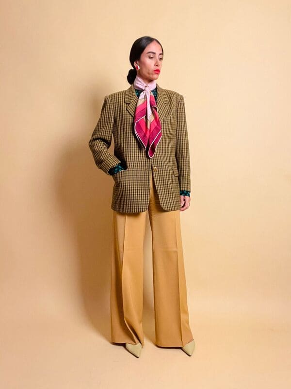 Blazer Max Mara Week End in lana fantasia check