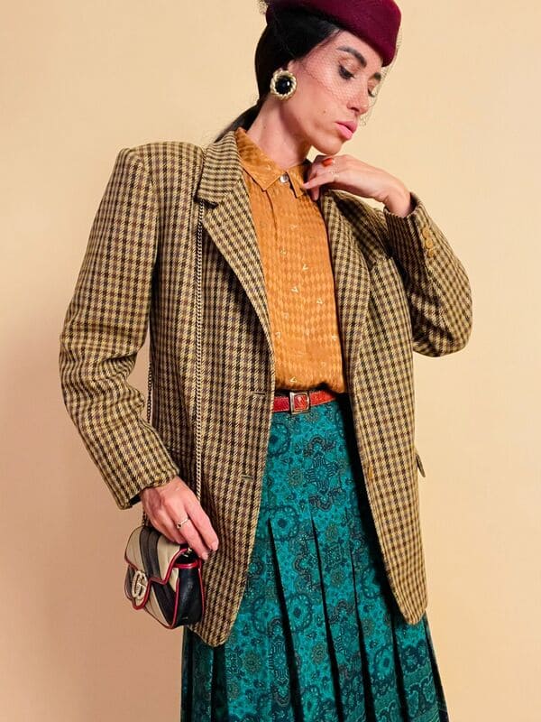 Blazer Max Mara Week End in lana fantasia check
