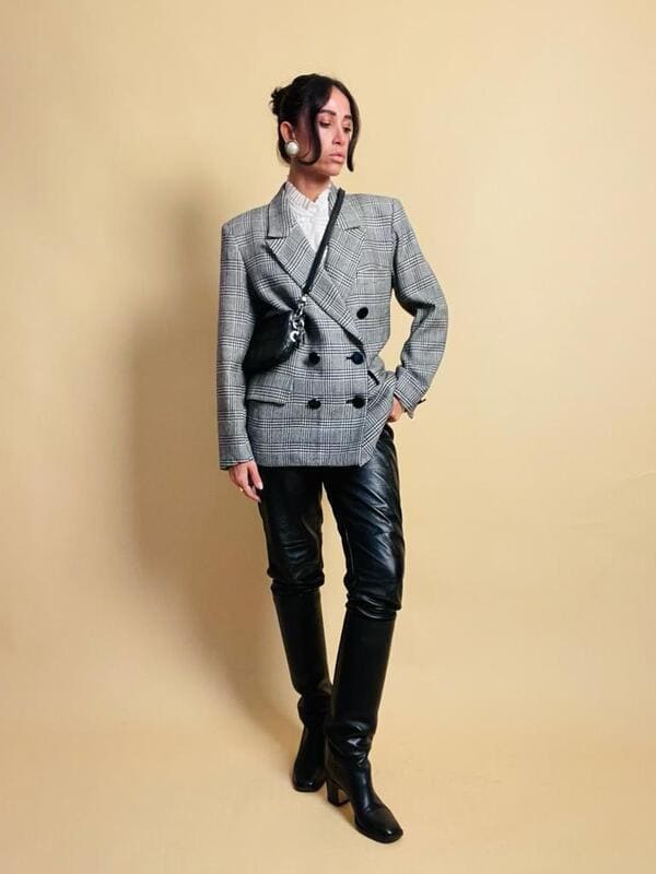 Blazer principe di Galles Yves Saint Laurent