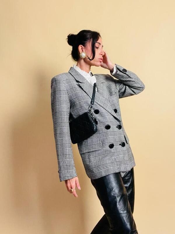 Blazer principe di Galles Yves Saint Laurent