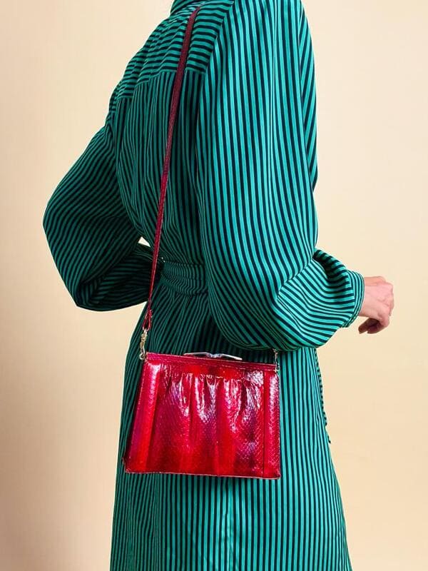Mini bag in whips rossa