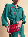 Mini bag in whips rossa