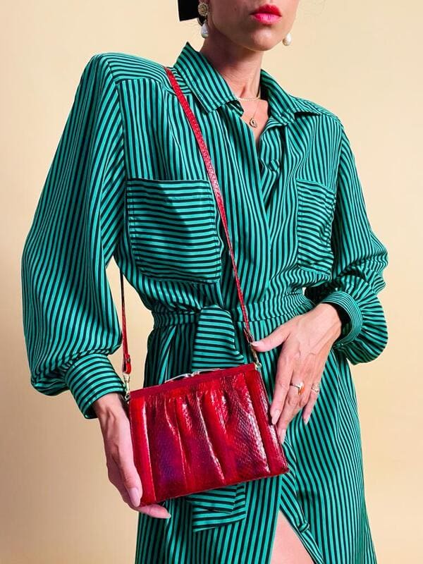 Mini bag in whips rossa