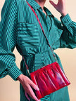 Mini bag in whips rossa