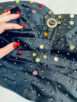 Bustier prezioso con strass multicolor