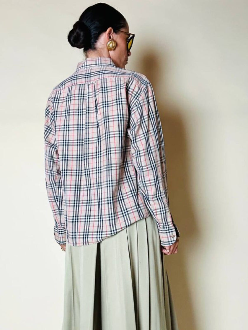 Camicia in cotone fantasia tartan “Burberrys”