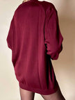 Pullover con scollo a V in misto lana bordeaux Wifshire
