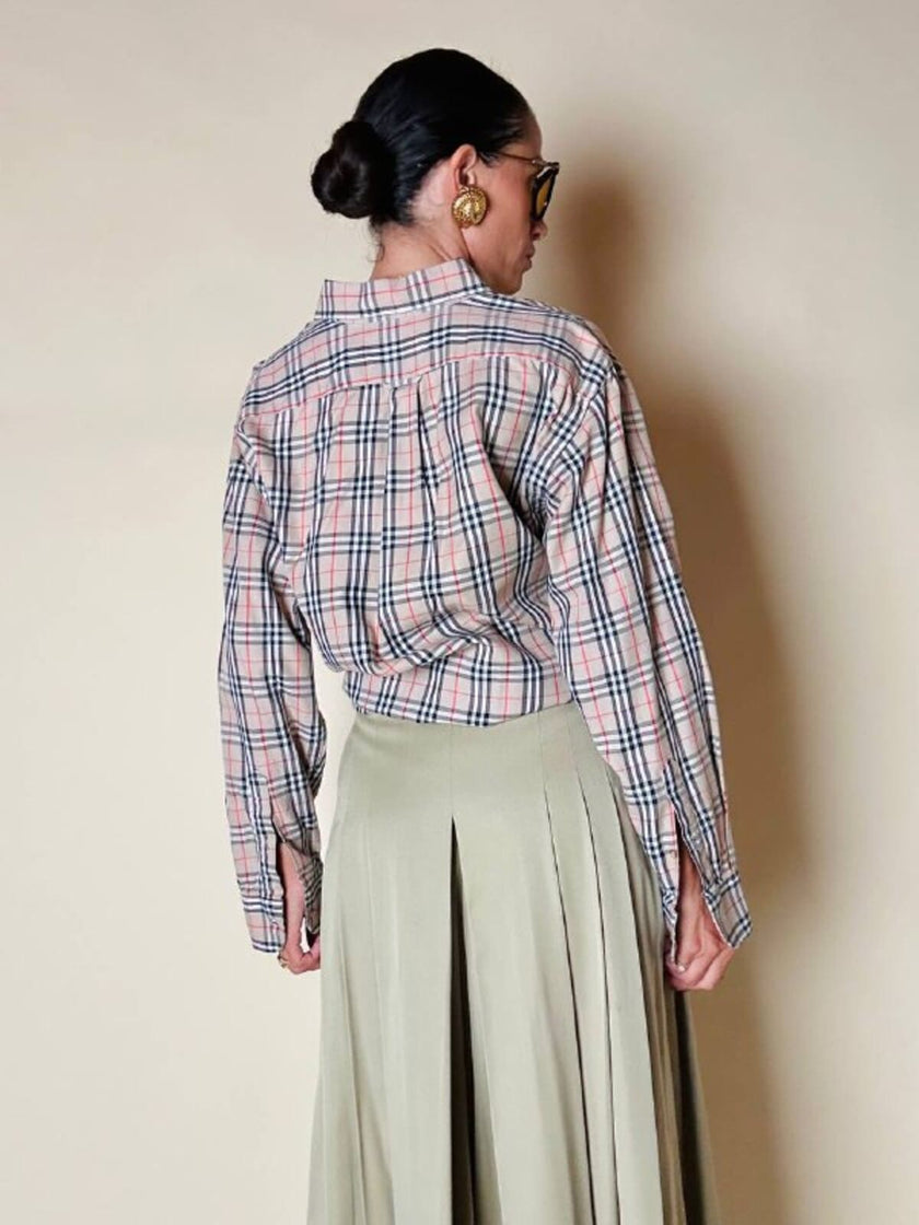 Camicia in cotone fantasia tartan “Burberrys”