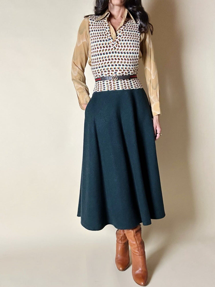 Vintage Missoni-Weste aus strukturierter Wolle in Cremeweiß mit buntem Muster