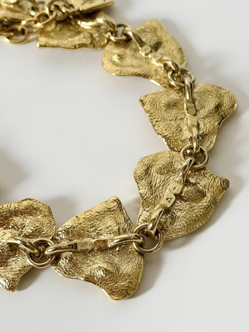Vintage Yves Saint Laurent Collier mit herzförmigen Elementen und eingefassten, mehrfarbigen Kristallen