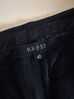 Pantalone vintage Gucci modello a sigaretta in pelle nera