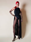 Vintage La Perla floor-length dress with a halter neckline and built-in bodysuit